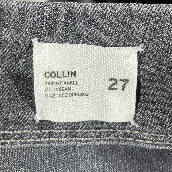 Hudson Jeans Womens 27 gray denim collin skinny designer casual twee - Picture 5 of 11